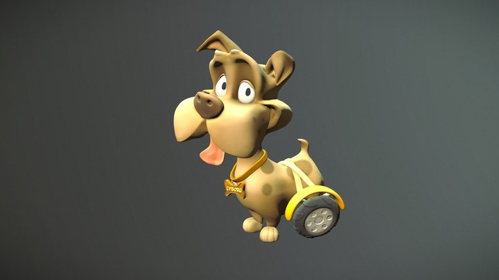 Doggo on wheels. 3D Model