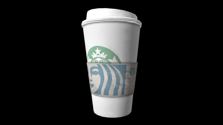 Starbucks Coffee Cup (with removable sleeve) 3D Model