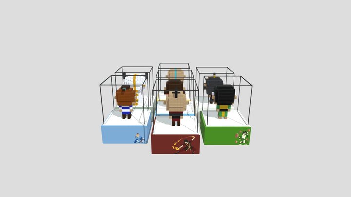 Voxel Pack Avatar Isometric Low-poly 3D Model
