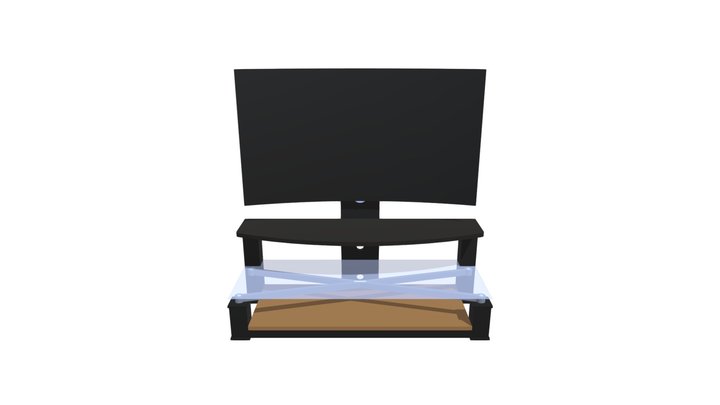 Contemporary TV Entertainment Stand 3D Model