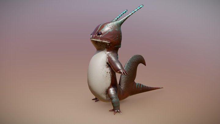 BIPEDAL FISH CREATURE 3D Model
