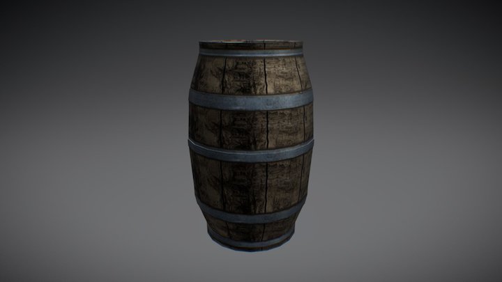 Closed Barrel 3D Model