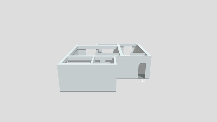Обмерный план квартиры 80,34 кв.м 3D Model