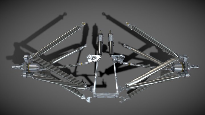 Formula E's Pushrod Suspension 3D Model