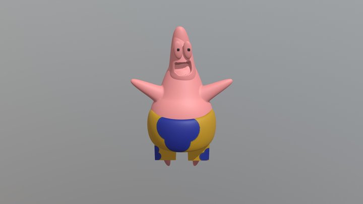 Patrick assustado 3D Model