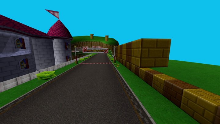3DS - Mario Kart 7 - Race Courses - Mario Circui 3D Model