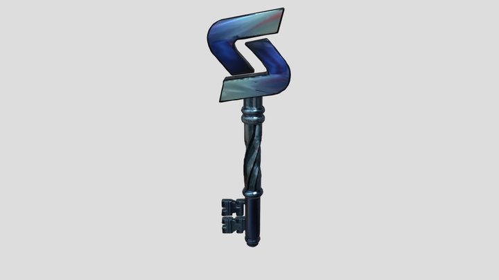 S-Shaped Key 3D Model