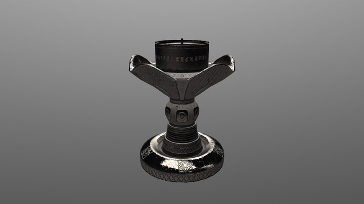 Tibetan Shrine Candle 3D Model