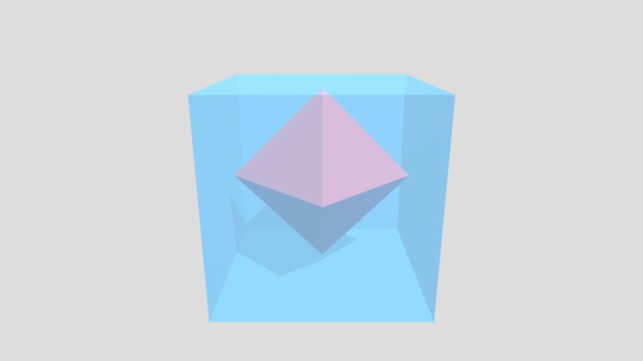 Dualidad hexaedro y octaedro 3D Model