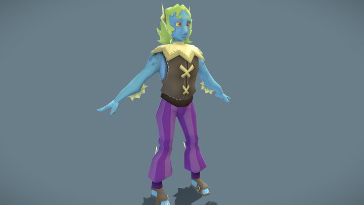 Maris the Amphibious Sea Captain 3D Model