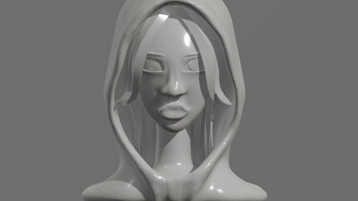 girl w hood 3D Model