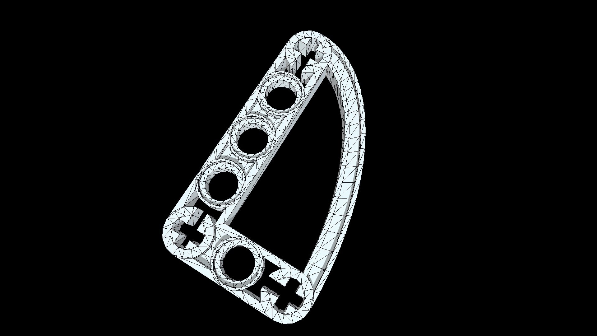 Liftarm Modified L-Shape Quarter Ellipse Thin