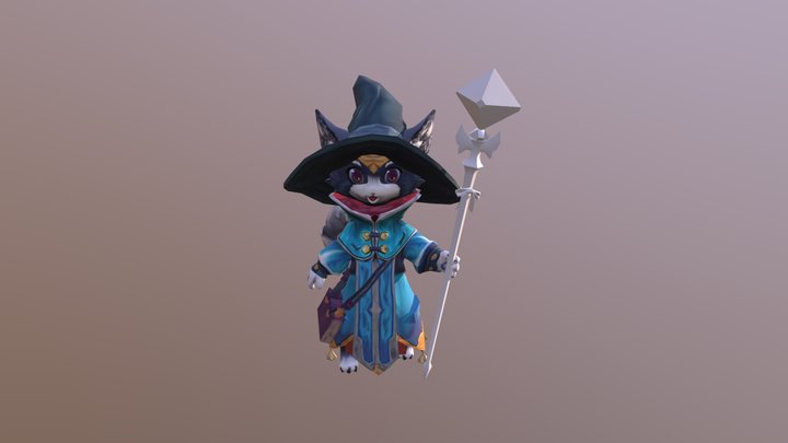 Cat Mage - Texture only 3D Model