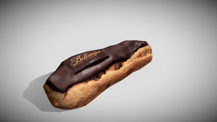 Low Poly Eclair chocolat 3D Model