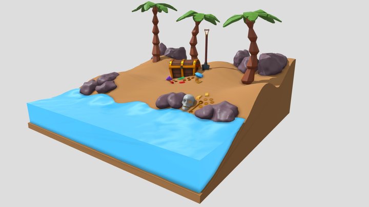 Cena de Praia 3D Model