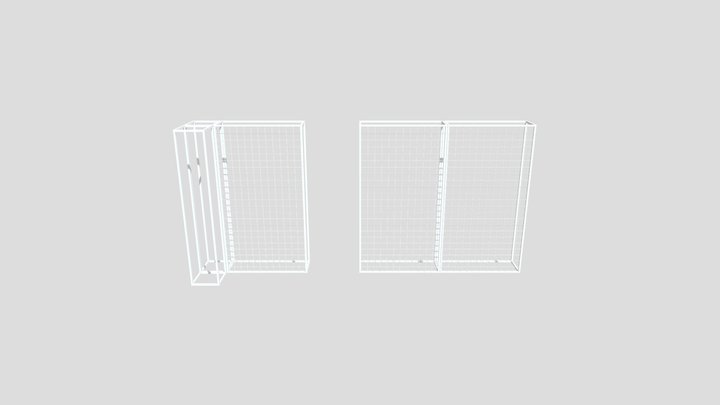 white Metal Shelf Display 3D Model