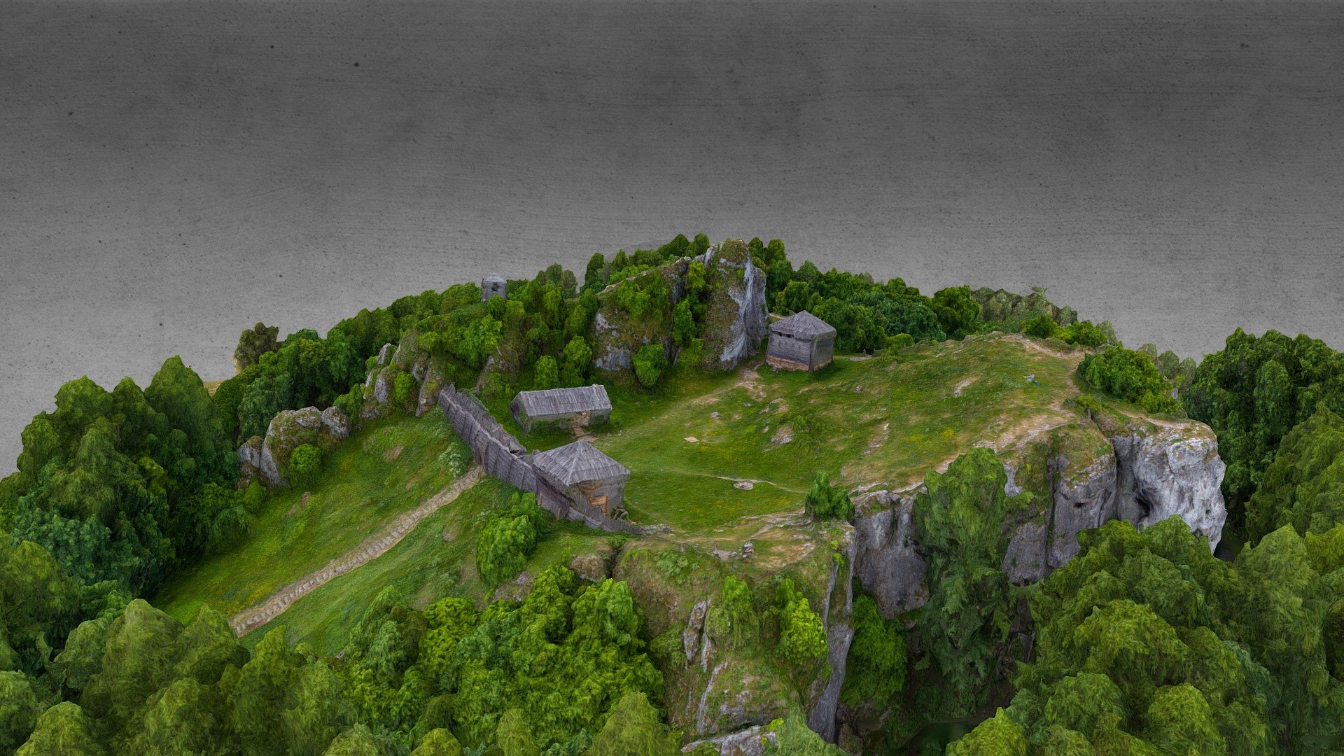 Gród na Górze Birów | Hillfort on Mount Birów - 3D model by hello Drone ...