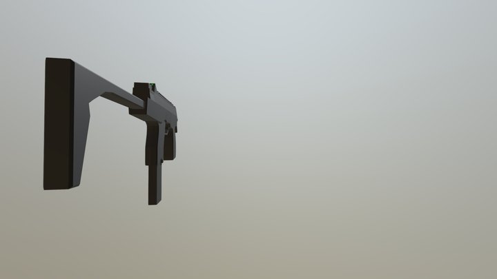 Low-Poly MP9 3D Model