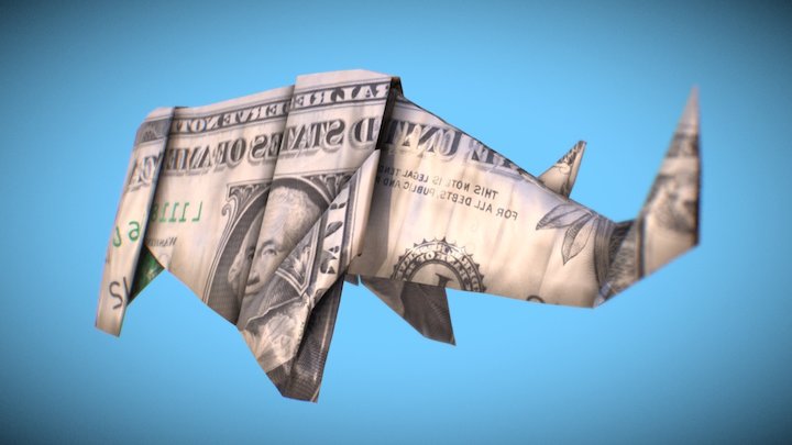 Origami Rhino 3D Model