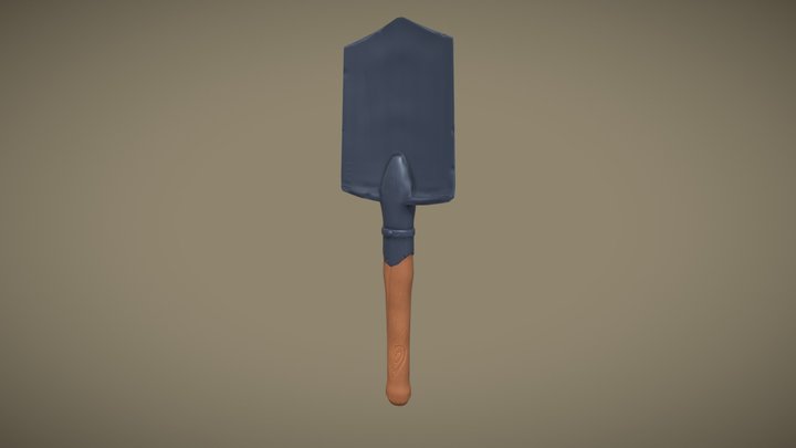 Stylized Sapper Shovel 3D Model