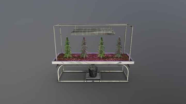 weed grow rack 3D Model