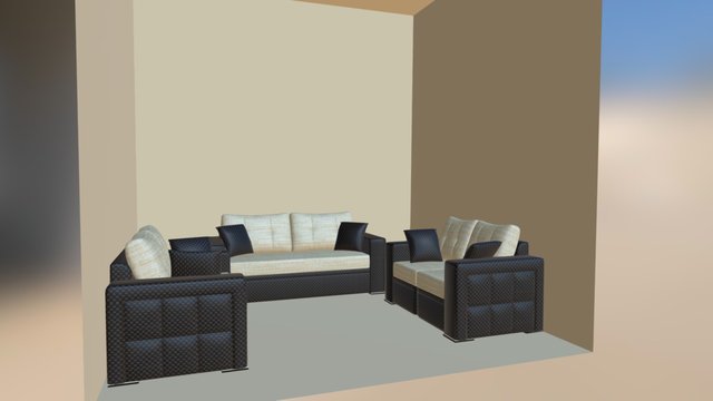 3+2+2 seater sofa (latest) 3D Model