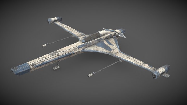 Star Wars inspired Starfighter 3D Model