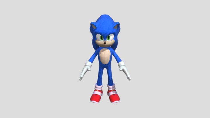 Sonic from his movie 3D Model