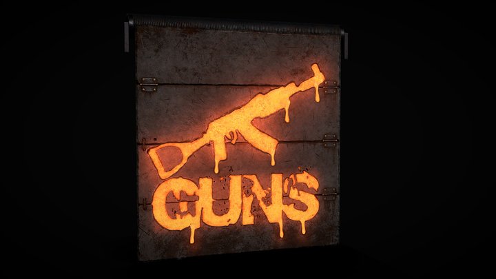 Smelted Garage Door 3D Model