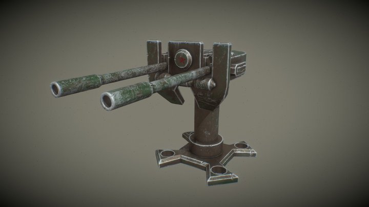Turret Gun 3D Model