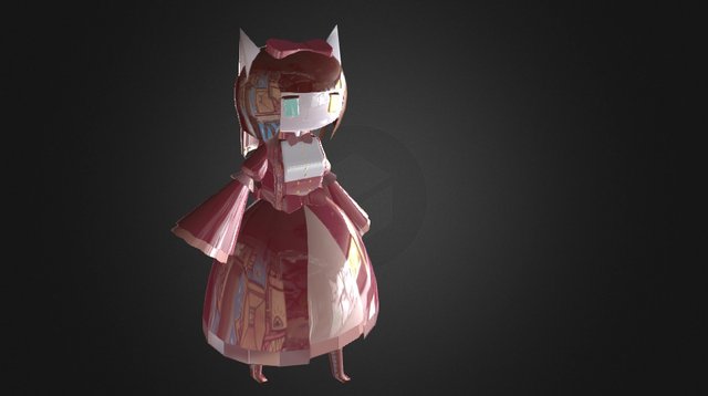 HW1_Cat In Lolita 3D Model