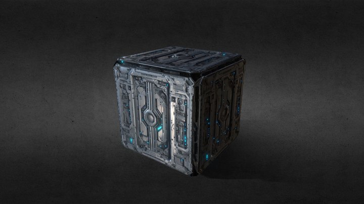 Scifi cube, tesseract 3D Model