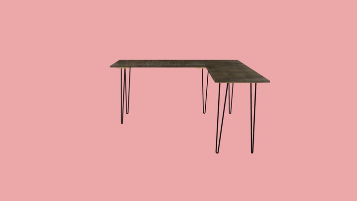 L Shape Table 3D Model