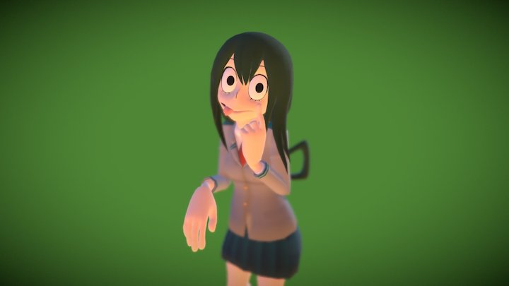 Asui Tsuyu - UA School Uniform 3D Model