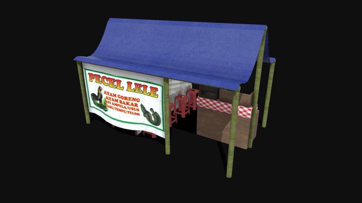 Pecel Lele Street Food 3D Model
