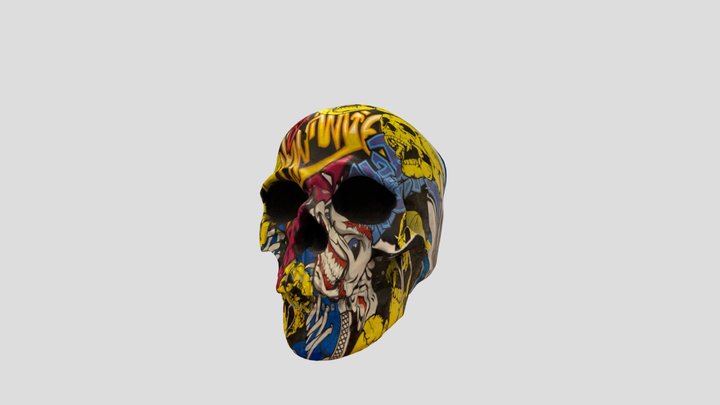 Graffiti skull 3D Model