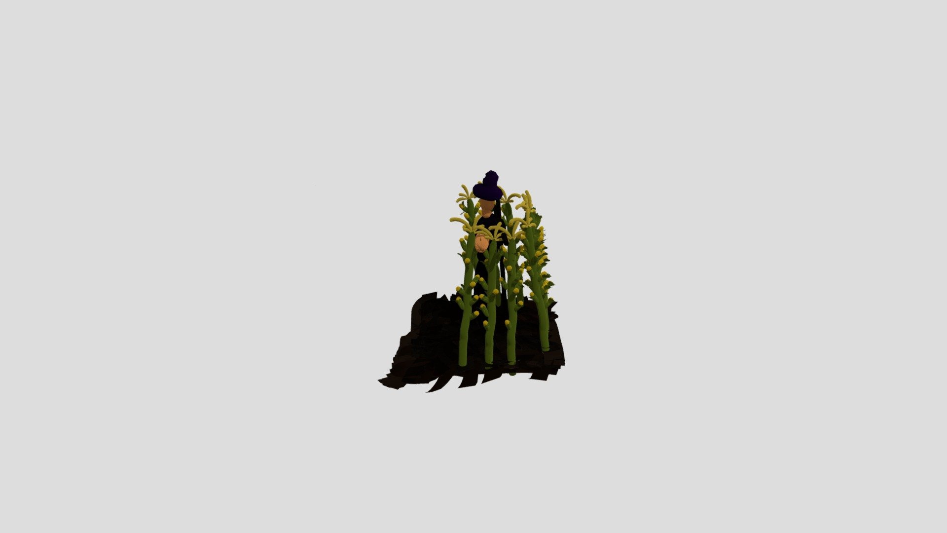 Scarecrow with corn