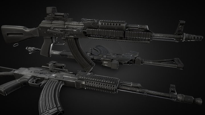 AKM Tactical Assaultrifles 3D Model