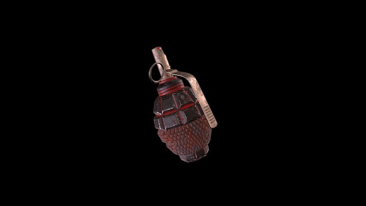 Red Wasp Grenade 3D Model