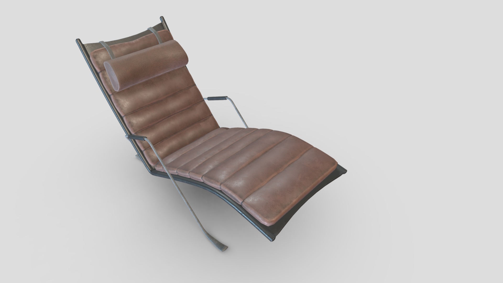 3D model Arm Chair 15 - This is a 3D model of the Arm Chair 15. The 3D model is about a brown leather chair.