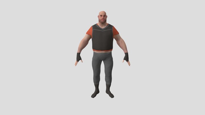 Realistic heavy tf2 low poly version 3D Model