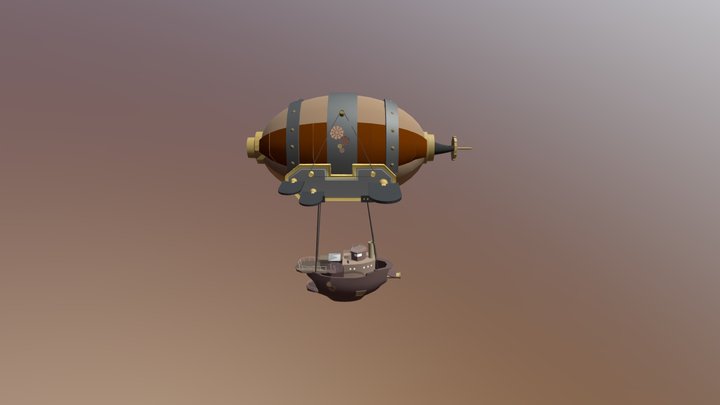 Steampunk Ship 3D Model