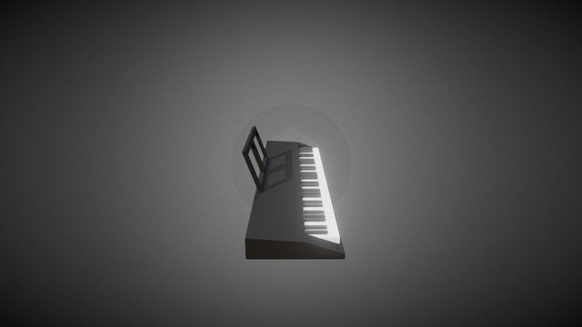 Low Poly Piano/Keyboard 3D Model