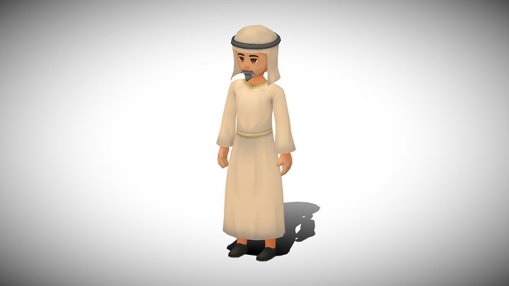 Stylized NPC - Desert People Azimyr 3D Model