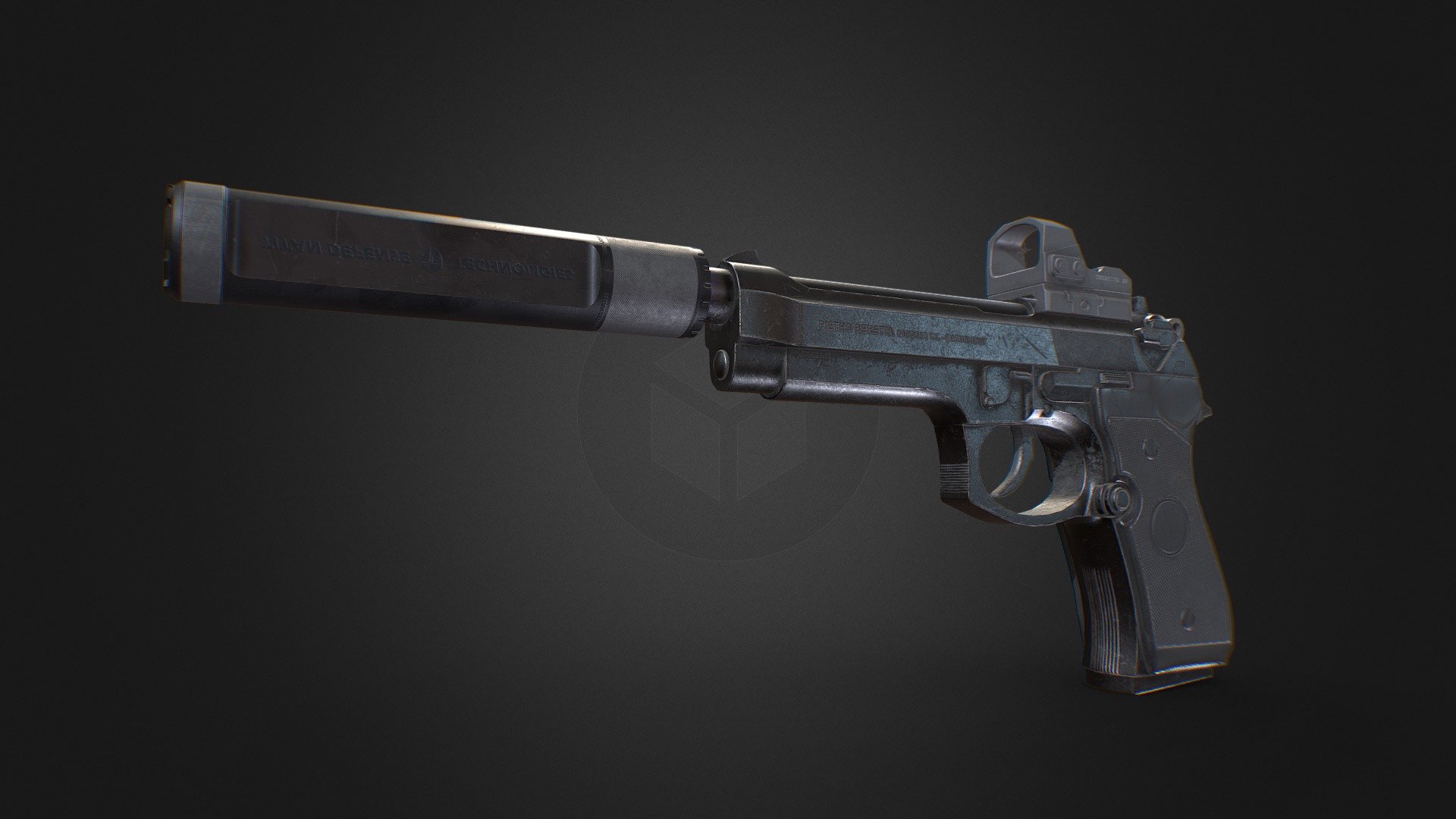 High-Detail Handgun Model - Buy Royalty Free 3D model by TheEmerald ...