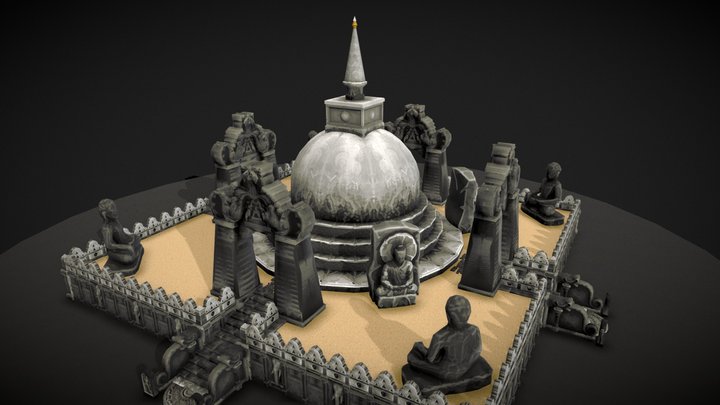Vehera Vihara - Stupa Scene – Modello 3D gratuito STL