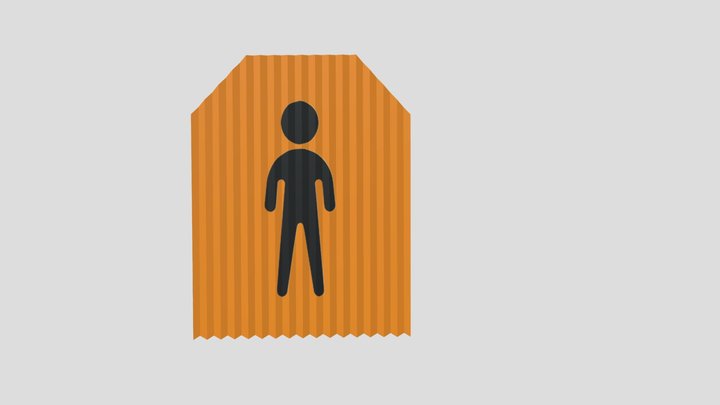 Card Board Man 3D Model
