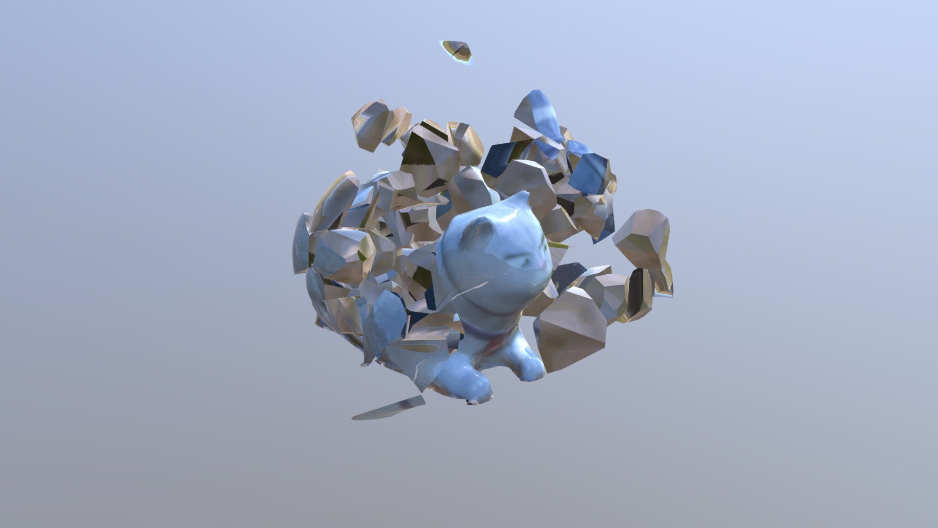 impact ceramic cat (low poly)