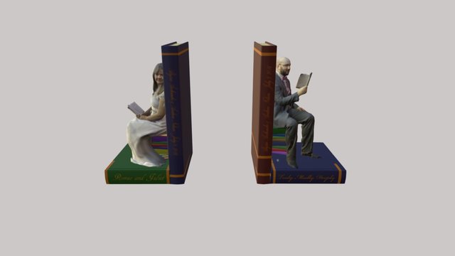 Merged Books 1 3D Model