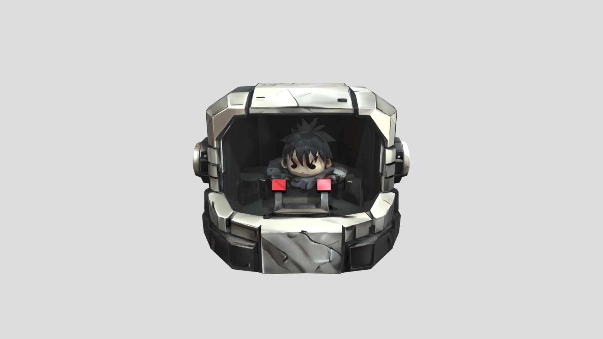 Character in mechanical pod - 3D model by hermescsfx [94efbc4] - Sketchfab